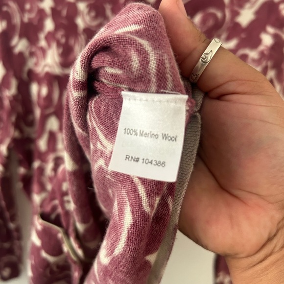 Garnet Hill  100% Merino Wool women’s large cardigan - Picture 4 of 5